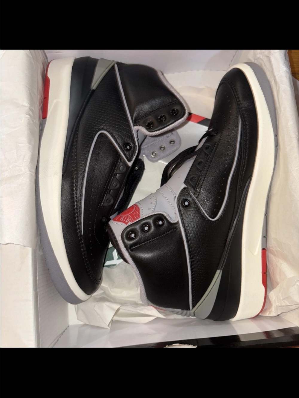 Jordan Men's Black, Gray and Red Retro Athletic Shoes